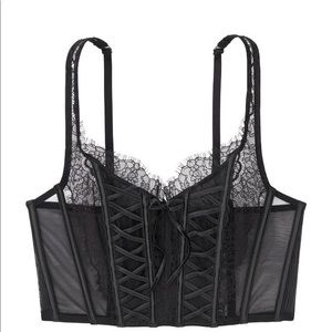Victoria Secret Unlined Lace-Up Corset Top